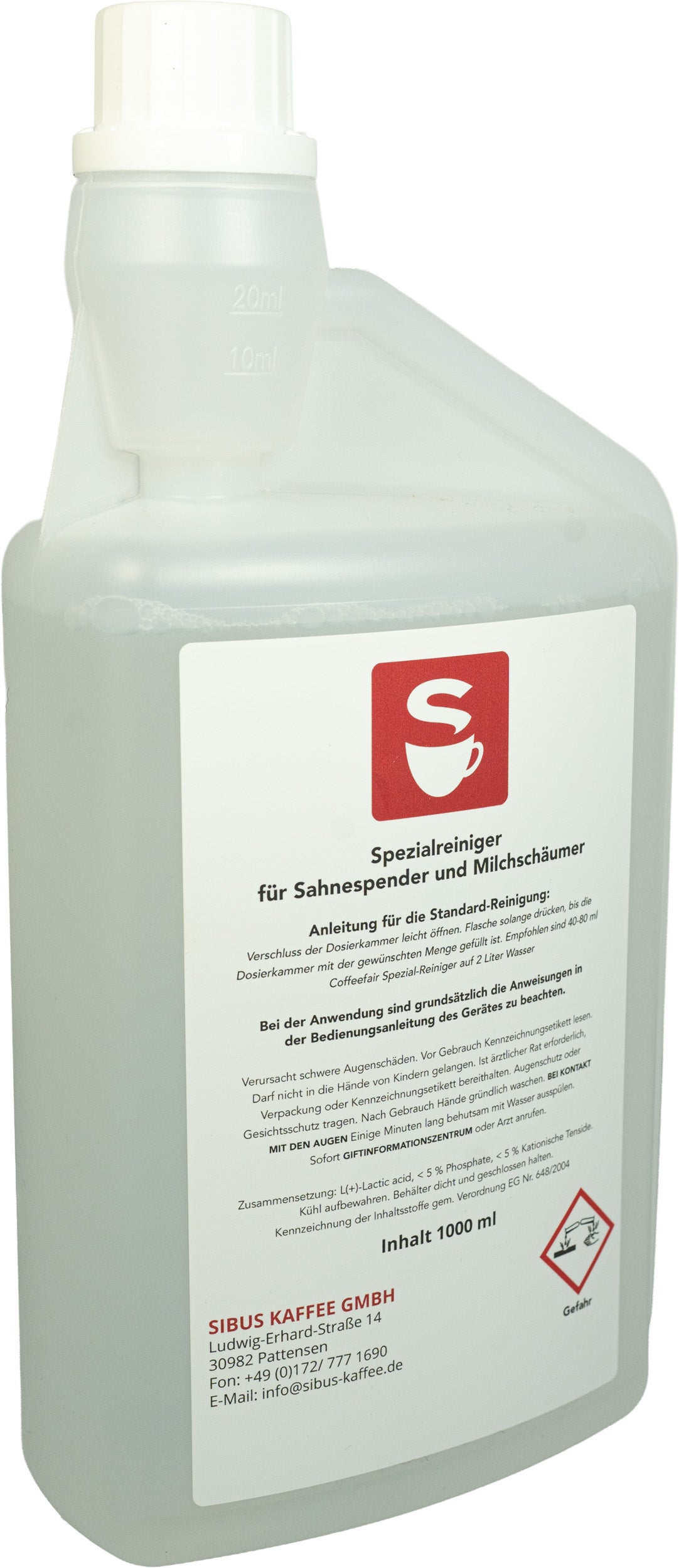 Spezialreiniger für Sahnespender und Milchschäumer